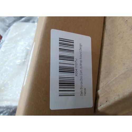 Dark Bronze Disc Curtain Rods, 28-48 Inches Window Curtain Rod,Adjustable Room Darkening Drapery Rod with Aluminum Finials and Brackets,Wrap Around Design