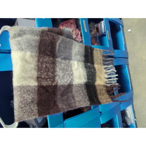 MININAI Chunky Winter Scarfs for Women Cold Weather Warm Knit Thick Plaid Scarf Long Large Oversized Checked Scarves