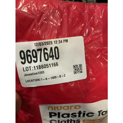 Red Plastic Table Cloth - 4 Pack 54 × 108 Rectangle Disposable Tablecloths for 6FT Tables, Waterproof Table Cover for Party, Holiday & Gathering Use