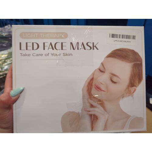 Red Light Mask for Face, 7 Custom Modes with Infrared, 850nm Infrared & Red Light Masks, Portable with Timer for Home Use