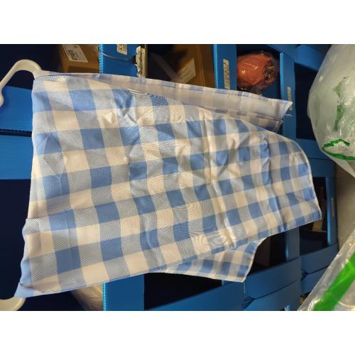 Light Blue Gingham Tablecloth Pale Blue and White Checkered Tablecloths 54 x 108 Inches Disposable Plastic Gingham Tablecovers Waterproof Rectangle Picnic Table Cover for Birthday Party