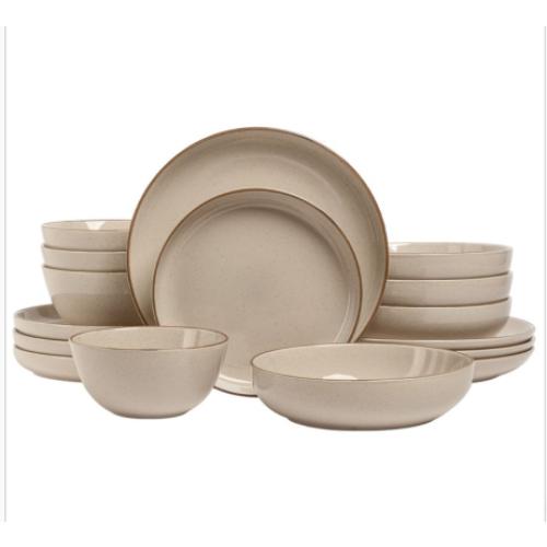 over&back Options 16-piece Dinnerware Set Beige