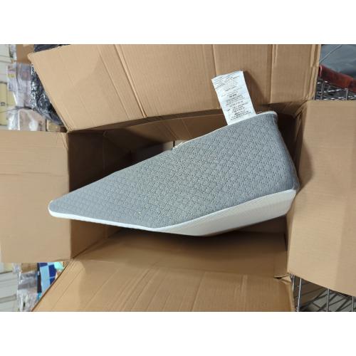 White and Grey Kölbs Bed Wedge Leg Pillow for Elevation Chic Jacquard Cover, Knee, Ankle Bolster Body Positioner Post Surgery