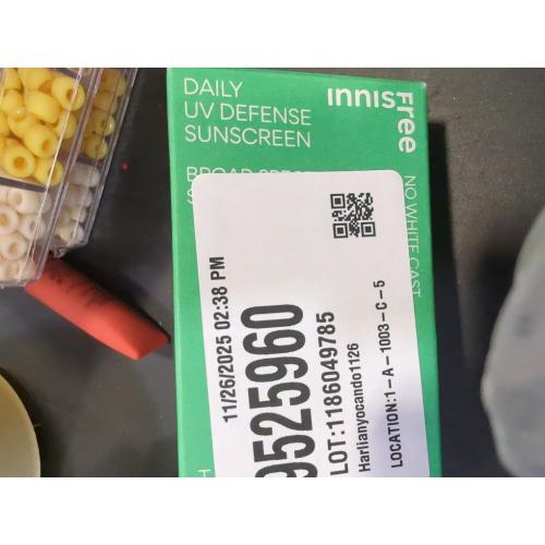 innisfree Daily UV Defense Invisible Broad Spectrum SPF 36 Sunscreen