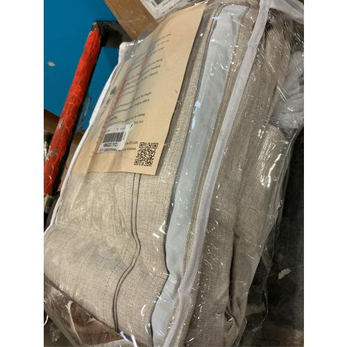 Natural Linen Pinch Pleated Blackout Curtains & Drapes 96 Inch Long Bedroom/Livingroom Farmhouse Curtains 2 Panel Sets, Neutral Track Room Darkening Thermal Insulated 8ft Back Tab Window Curtain