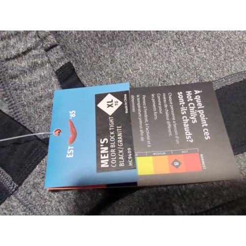 Size XL Hot Chillys Men's Color Block Clima-Tek Base Layer Bottoms | Breathable Moisture-Wicking Quick-Drying Relaxed Fit Thermal Underwear