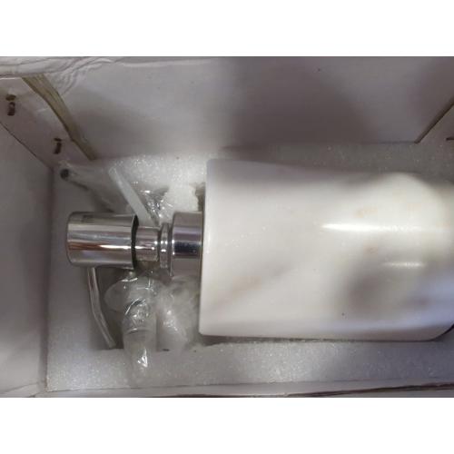 Color White Marble Soap/Lotion Dispenser - Stone Bathroom Accessories Set Marble Bath Set - White