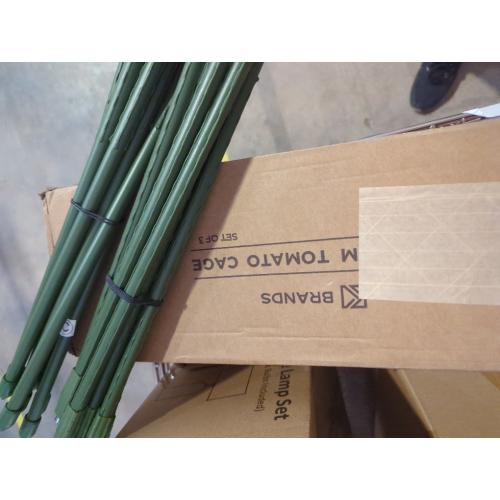 Xiny Tool Garden Stakes, 25 Pack Steel Plant Garden Tomato Stakes with Plastic Coat for Climbing Plants (25 Pack 58 Inch)