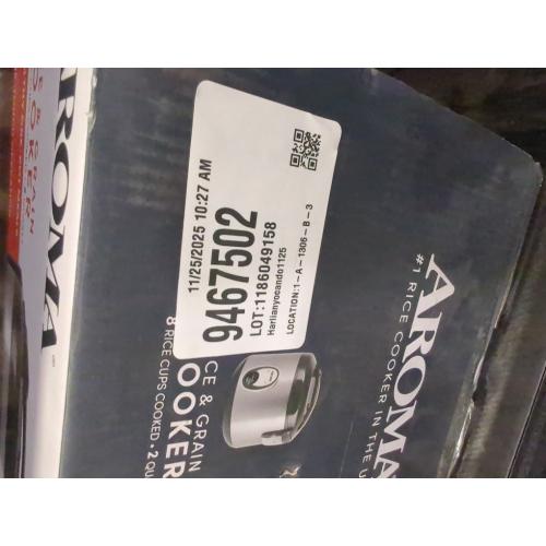 aroma 8 cup rice cooker - stainless steel arc-904sb 52059149