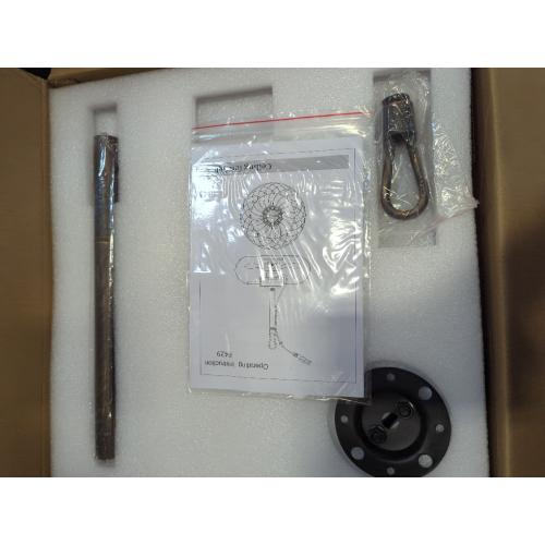 Black Gold 15 Outdoor Ceiling Fan with Light, Waterproof Gazebo Fan Remote Control, Dimmable LED Light, Hanging Black Caged Ceiling Fixtures with Plug in Cord for Patios Pergola, Black Gold