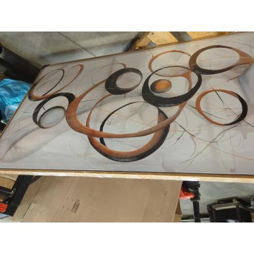 Abstract Wall Art, Modern Framed Canvas Wall Art for Living Room, Large Wood Wall Art Decor, Brown and Black Office and Kitchen Decorations, Bedroom Aesthetic, Modern Painting Print 20×40