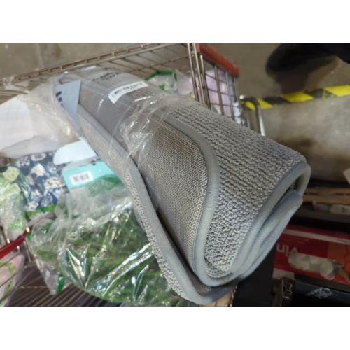 2 Pack Microfiber Dish Drying Mat,Absorbent Dish Drainer Kitchen Counter,Super Absorbent Dish Drying Pads 20×15 Inch Grey