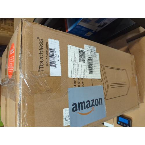 iTouchless Stainless Steel Sensor Trash Can with AbsorbX Odor Filter 13 Gallon Silver - Silver