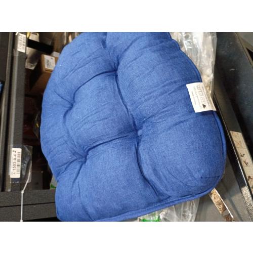 CAMZ Chair Cushions for Dining Chairs Pads, Kitchen Chair Cushions with Ties and Non Slip Backing Tufted Seat Cushion (Denim Blue)