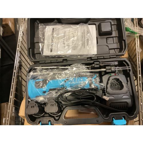 FLISSA Cordless Electric Fillet Knife for Fish with 8 and 10 Stainless Steel Blades, 12V Rechargeable Electric Knife with Non-Slip Handle, 2 Packs Long Lasting Lithium-ion Battery, Portable Carry Case