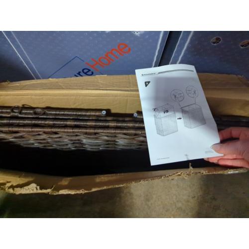 SONGMICS Laundry Hamper with Lid, 110L Clothes Hamper with 2 Removable Liner Bags, 6 Mesh Bags, Wicker Laundry Basket, Double Laundry Hamper for Bathroom, 13 x 22.4 x 23.6 Inches, Brown ULCB052K02