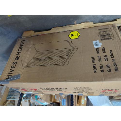 Hives & Honey Port Elegant Charcoal Jewelry Armoire: Freestanding, Lockable Wooden Cabinet for Women ***WHITE***