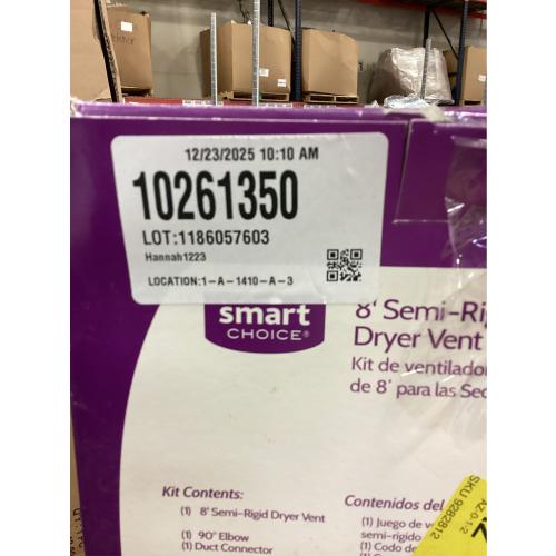 Smart Choice - Semi-Rigid Dryer Vent Kit Required for Hook-Up - Silver