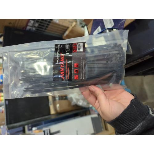 8 Inch Zip Ties Double Sided Toothed,65LBS Tensile Strength Heavy Duty Cable Wire Ties With Self-Locking Adjustable More Durable Nylon Tie Wraps for Indoor Outdoor（100 Pack）