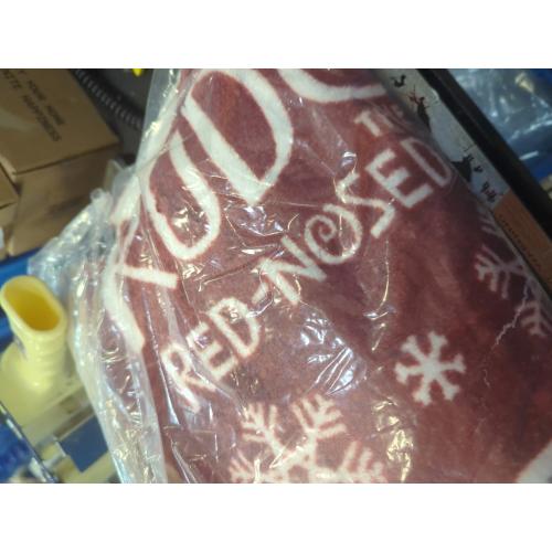 Rudolph The Red-Nosed Reindeer Soft Plush Fleece Throw Blanket 45 x 60 - Red - 50x60