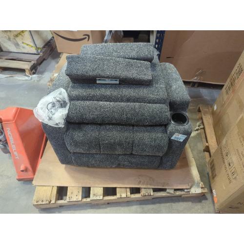 Myria Size  33.07W  Color dark Grey Upholstered Massage Manual Recliner