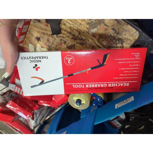 Medic Therapeutics 2-Pack Extra Long Reacher Grab Tool W/ Magnetic Ti. Lightweight with a Strong Grip and Easy Attachment to Canes  Walkers  and Wheel