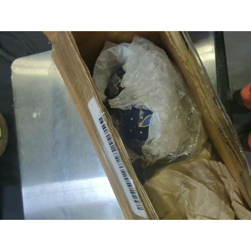 eSplanade Mini Heart-Shaped Cremation Urn Keepsakes Memorial Jar Pot Container - Set of 2 | Small Urns for Funeral Ashes Burial | Multi Printed Metal Keepsakes | Blue and Green - 3 Inches