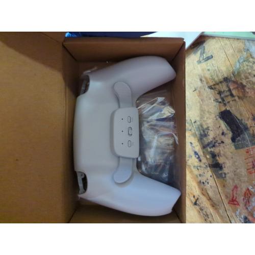 CHARM FOCUS Remap Kit with 2 Back Paddles for PS5 Controller BDM-030/040/050 , DIY PS5 Controller Mod Shell with Back Buttons Support Mapping & Turbo, Swappable Thumbsticks, White