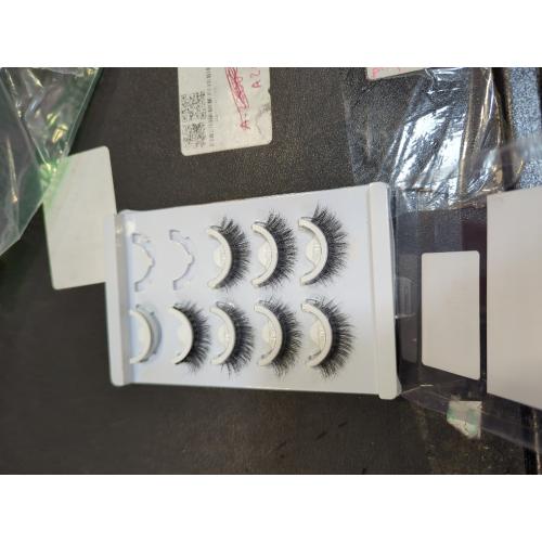 Black Natural Self Adhesive Lashes Cat Eye Lashes Wispy Self Adhesive Eyelashes No Glue Needed D-Curly Reusable Natural Strip Lashes Cat Eye False Eyelashes Natural Look by Zegaine
