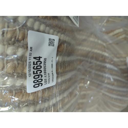 FRELISH DECOR Large Rug Wool and Jute Premium Handwoven Chunky Stripes Rug - Contemporary Area Rug for Living Room Bedroom