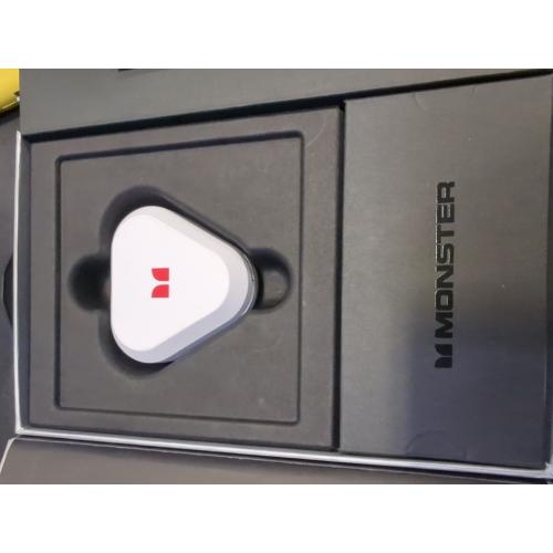 WHITE Monster DNA Go Wireless Earbuds, Bluetooth with aptX Audio, IPX5, Water Resistant, 15-Min Charge, Long Battery with Charging Case