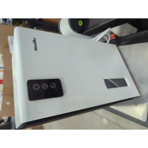 NineSky Dehumidifier for Home, 95 OZ Water Tank, (1000 sq.ft) Dehumidifiers for Bathroom Bedroom Basement with Auto Shut Off,7 Colors LED Light(White)