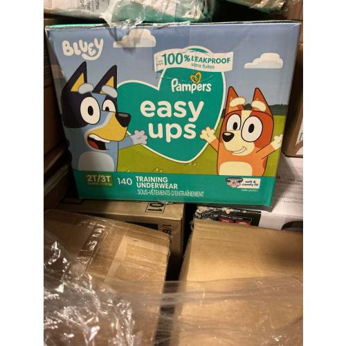 Pampers Training Pants - Easy Ups Boys & Girls Bluey - Size 2T-3T, 140 Count, Children's Potty Underwear (Packaging May Vary)