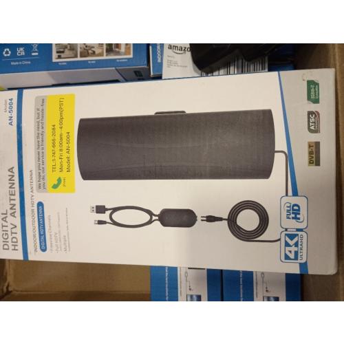 3600  Miles TV Antenna Indoor, 360° Reception Digital Antenna for Smart TV and Old TVs, HD Antenna for Local Channels with Amplifier Signal Booster Support 4K 8K 1080p -38ft Thick Coaxial Cable