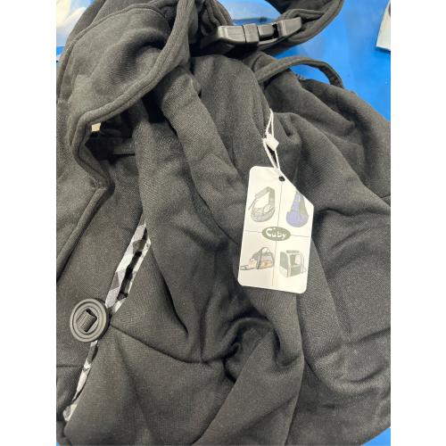 CUBY Dog and Cat Sling Carrier, Hand-Free Dog Carrier Slings with Adjustable Straps Pocker, Puppy Slings Carrier for Small Dogs Cats Outdoor Travel Bag(Black, M-Adjustable Strap)