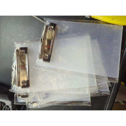 Plastic Clipboards (Set of 7) Transparent Clipboard (Clear) Strong 12.5 x 9 Inch | Holds 100 Sheets! Acrylic Clipboards with Low Profile Clip | Bulk Back to School Supplies for Teachers