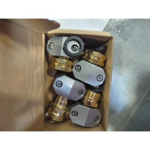 Hourleey Garden Hose Repair Kit, 2 Sets Aluminum Alloy Garden Hose End Mender, Male and Female Water Hose Repair Fittings, Fit 5/8 and 3/4 Connector, with 4 Extra Hose Washers