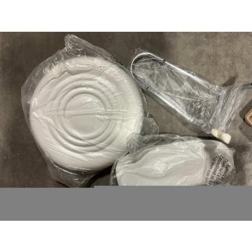 FURWOO White PU Leather Office Chair and Office Use