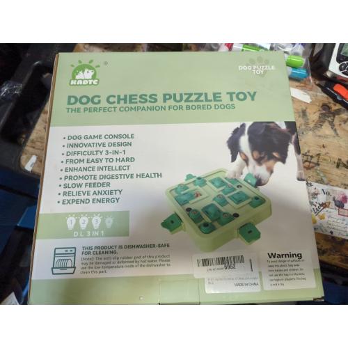 KADTC U.S. Brand & Design - 3 Levels of Challenge Dog Chess Puzzle Toy For Small/Medium/Large Smart Dogs Treat Puzzles Mental Stimulation Puppy Stimulating Enrichment Toys Interactive Brain Mind Games