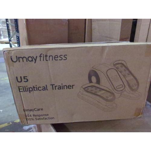 Under Desk Elliptical Machine, Ellipse Leg Exerciser for Seniors, Quiet & Portable Electric Seated Eclipse Exercise Training Machine with Remote, 12 Speeds & Mute Function, Manual & Auto Mode