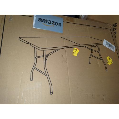 Best Choice Products 6ft Plastic Folding Table, Indoor Outdoor Heavy Duty Portable w/Handle, Lock for Picnic, Party, Camping - Black