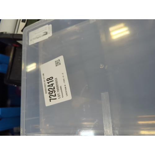 2 Pack Clear 8.5x11 Plastic Storage Containers for A4 File, 8.5x11 Letter File, Magazine Document, Pencil Box, Thick Scrapbook Storage Box for Crafts, Art Supplies, Crayon, Office Supplies, Washi Tape. (2)