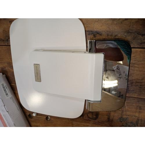 Folding Shower Seat Wall Mounted – Secure Fold Down Shower Bench, 350lbs Capacity, Space-Saving & Easy to Clean, Polished Chrome