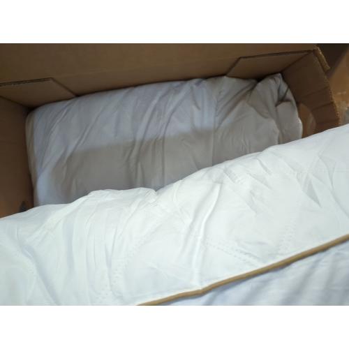 White 2Pack Peace nest Medium-Firm Goose Feather Down Pillow with Gusset, Medium Neck Support for Stomach, Side and Back Sleepers