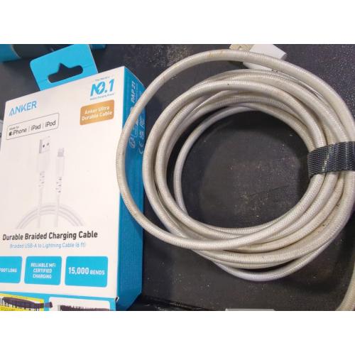 Anker 6' Braided Lightning to USB-A Charging Cable - White