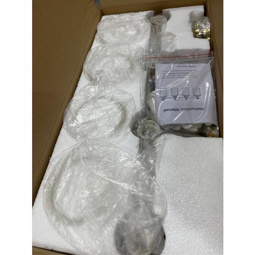 4 Light Brushed Brass Vanity Light Over Mirror, Gold Bathroom Fixtures, Vintage Wall Sconce With Clear Glass Shade, Brushed Gold Lights for Bathroom