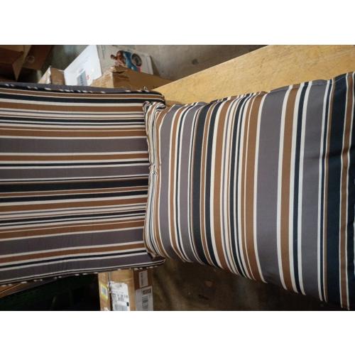 EAGLE PEAK Outdoor Deep Seat Patio Seat Cushion Set, 24 x 24 x 5 inch, 2-Piece Back Chair Cushion, 1 Pack, Brown Stripe