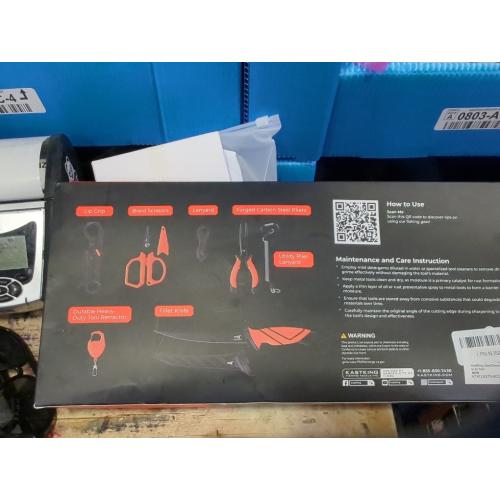 KastKing SteelStream Fishing Tool Set, Fishing Gear - Corrosion Resistant Fishing Pliers, Fillet Knife, Fishing Scissors, Fish Lip Gripper, Multi-Functional Jaw, Fishing Gifts for Men