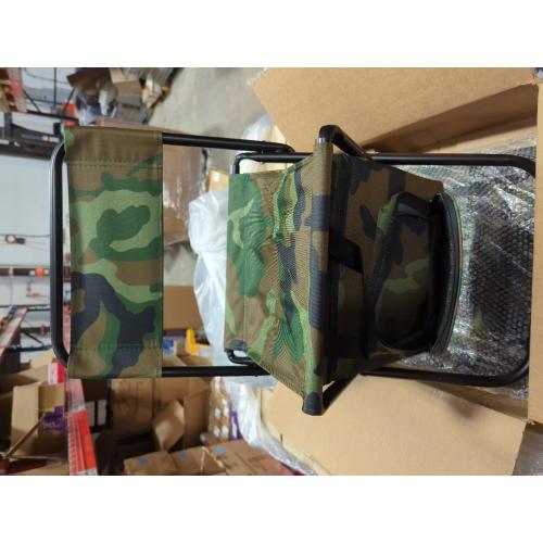 FUNDANGO Portable Fishing Chair, Lightweight Backrest Stool Compact Folding Chair with Cooler Bag for Outdoors Hiking Hunting Travel, Supports 265 Lbs