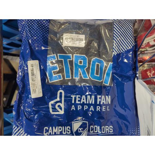 Size Large Color Gray  Team Fan Apparel NFL Adult Gameday Hooded Sweatshirt - Poly Fleece Cotton Blend - Stay Warm and Represent Your Team in Style